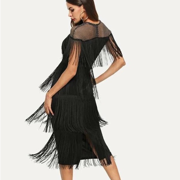 SHEIN long black fringe dress - Picture 5 of 5